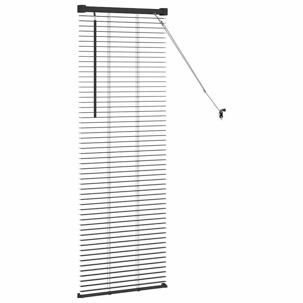 Venetian Blinds Height Adjustable Black 130 x 40 cm Aluminium