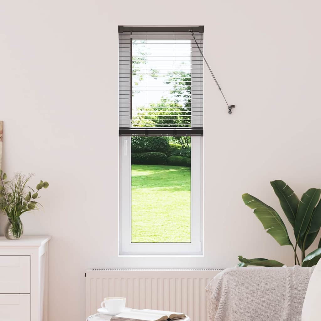 Venetian Blinds Height Adjustable Black 130 x 50 cm Aluminium