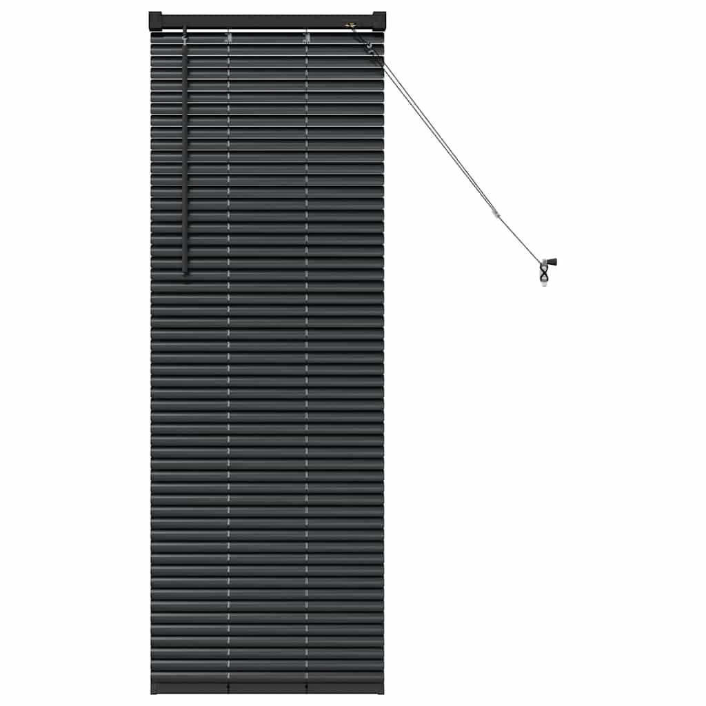 Venetian Blinds Height Adjustable Black 130 x 50 cm Aluminium