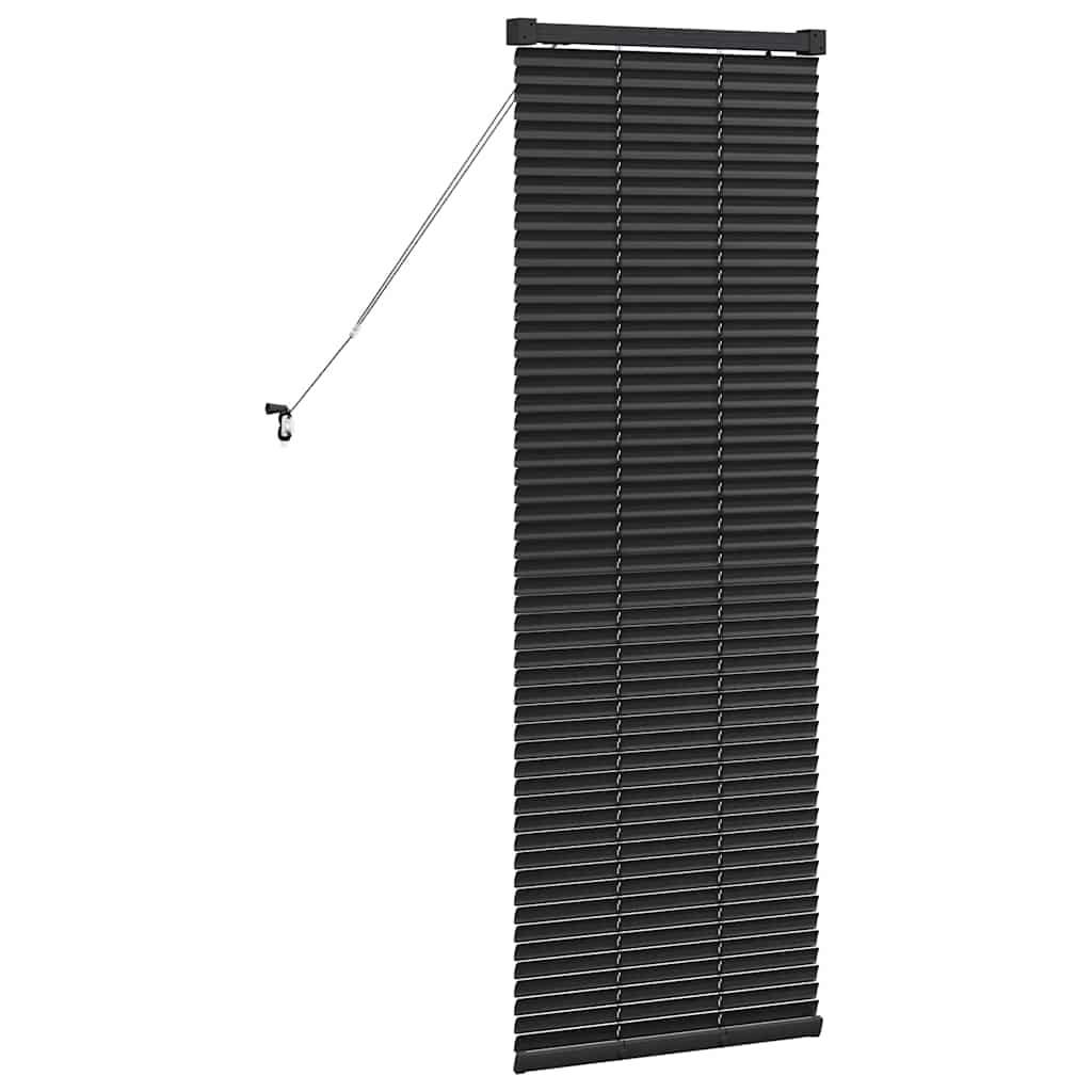 Venetian Blinds Height Adjustable Black 130 x 55 cm Aluminium