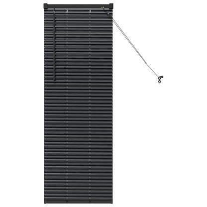 Venetian Blinds Height Adjustable Black 130 x 55 cm Aluminium