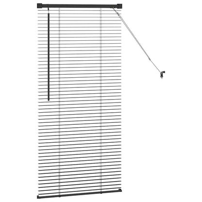 Venetian Blinds Height Adjustable Black 130 x 60 cm Aluminium