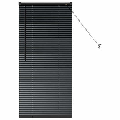 Venetian Blinds Height Adjustable Black 130 x 60 cm Aluminium