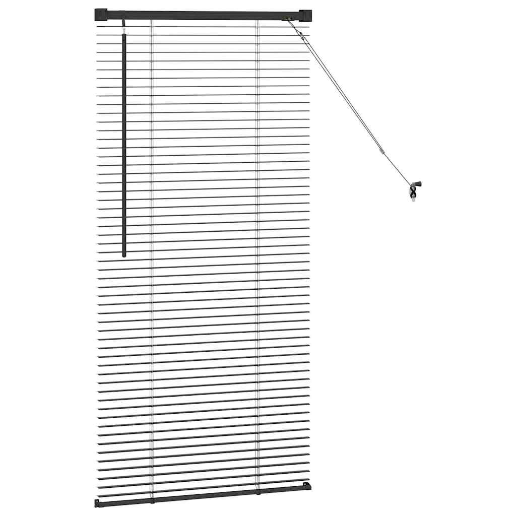 Venetian Blinds Manual Black 60 x 2.5 x 130 cm Aluminium