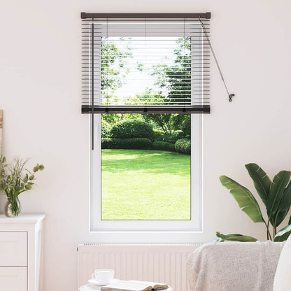 Venetian Blinds Height Adjustable Black 130 x 75 cm Aluminium