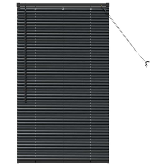 Venetian Blinds Black 130 x 75 cm Aluminium