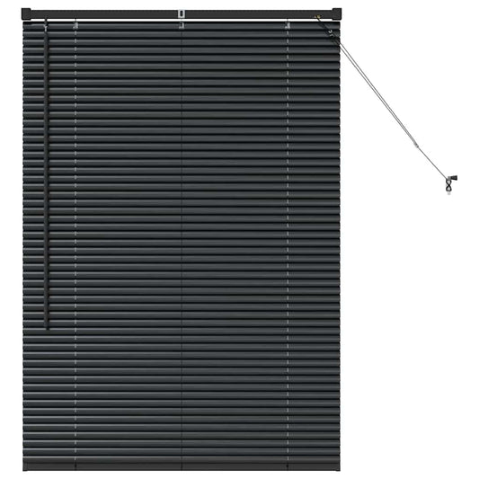 Venetian Blinds Black 130 x 85 cm Aluminium