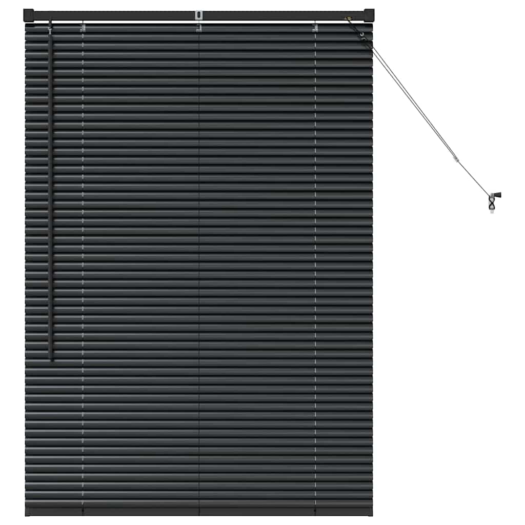 Venetian Blinds Height Adjustable Black 130 x 95 cm Aluminium