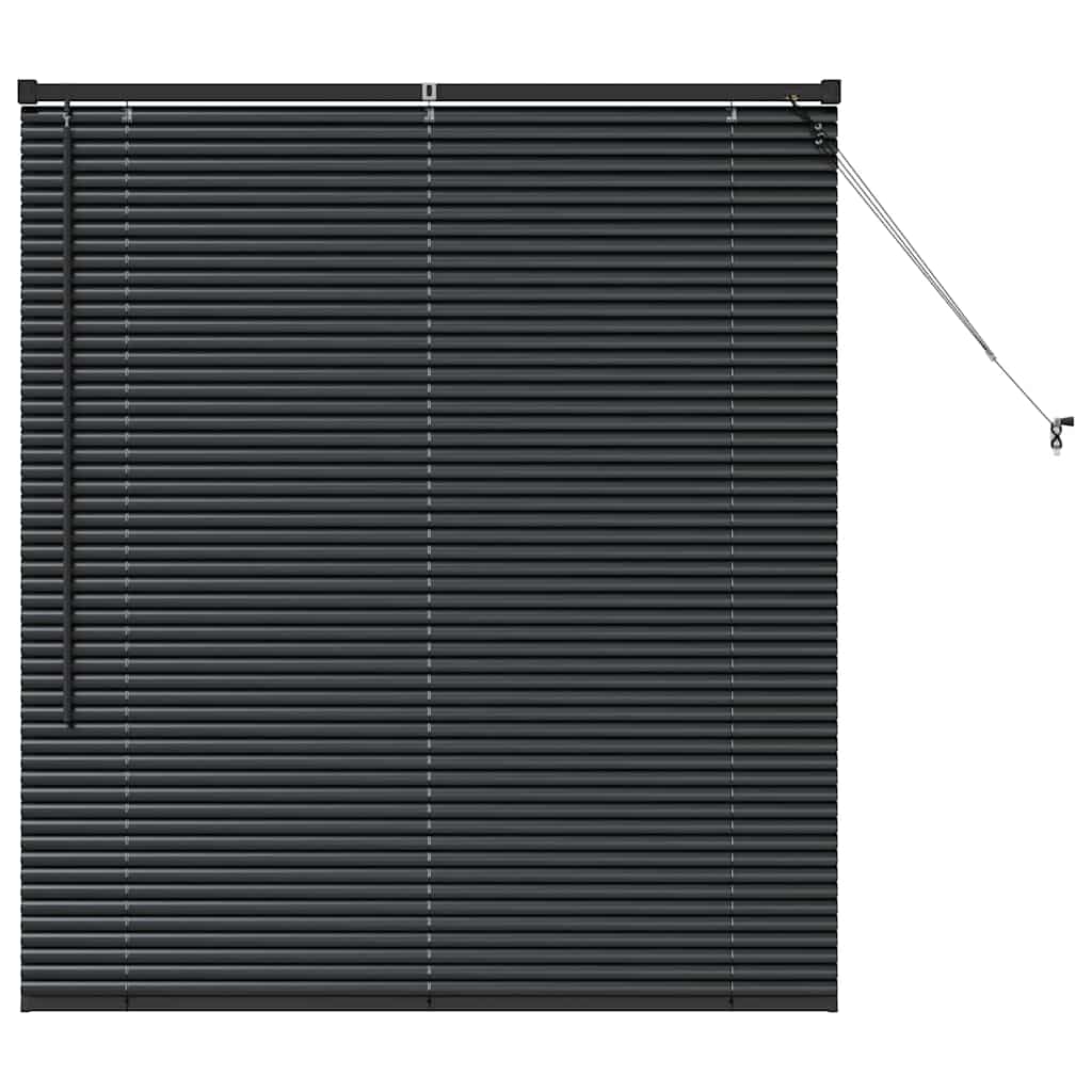 Venetian Blinds Height Adjustable Black 130 x 115 cm Aluminium