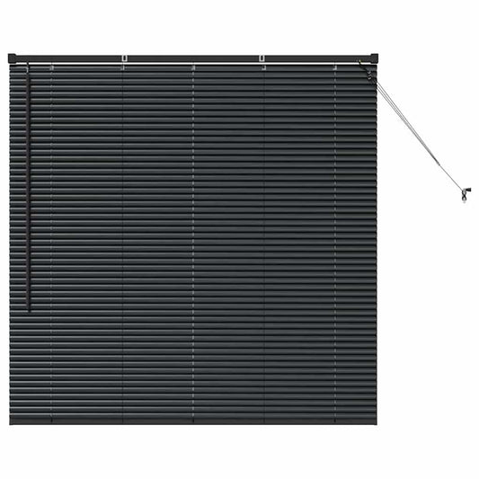 Venetian Blinds Black 130 x 135 cm Aluminium