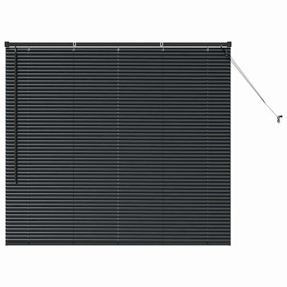 Venetian Blinds Height Adjustable Black 130 x 140 cm Aluminium