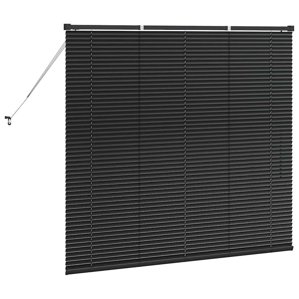 Venetian Blinds Height Adjustable Black 130 x 150 cm Aluminium