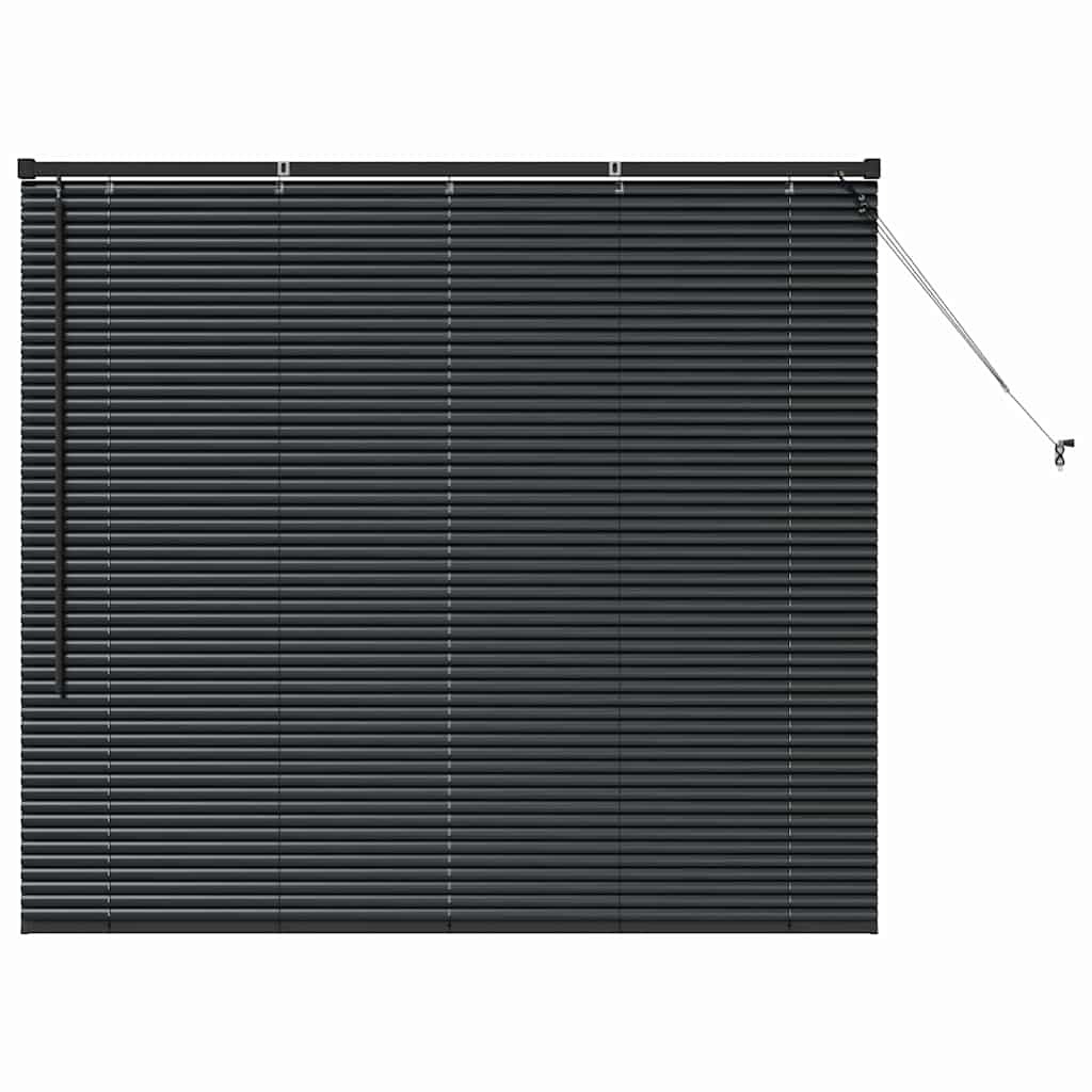 Venetian Blinds Height Adjustable Black 130 x 150 cm Aluminium