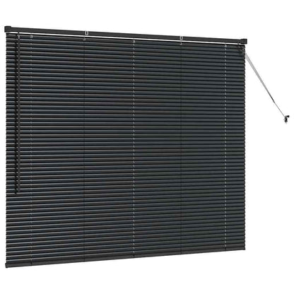 Venetian Blinds Height Adjustable Black 130 x 155 cm Aluminium