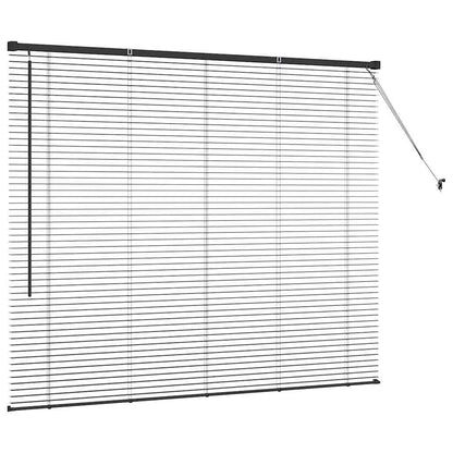 Venetian Blinds Height Adjustable Black 130 x 155 cm Aluminium