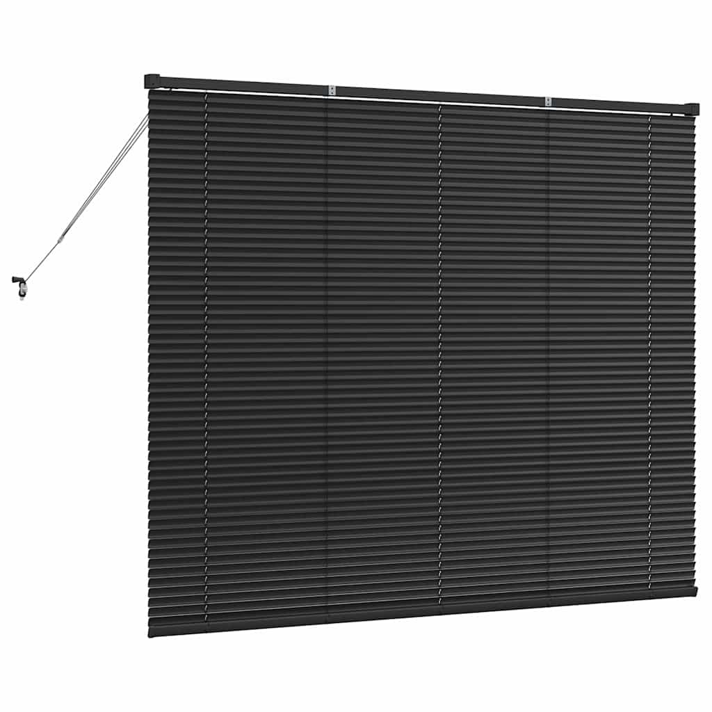 Venetian Blinds Height Adjustable Black 130 x 155 cm Aluminium