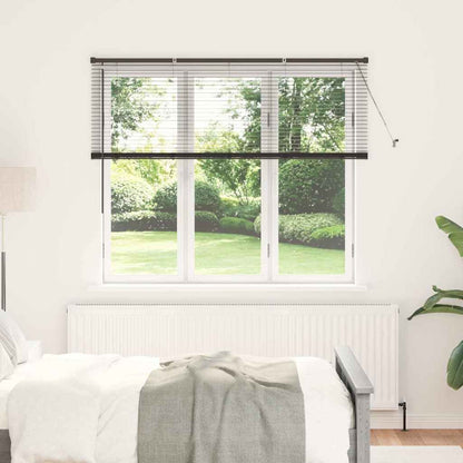 Venetian Blinds Height Adjustable Black 130 x 160 cm Aluminium