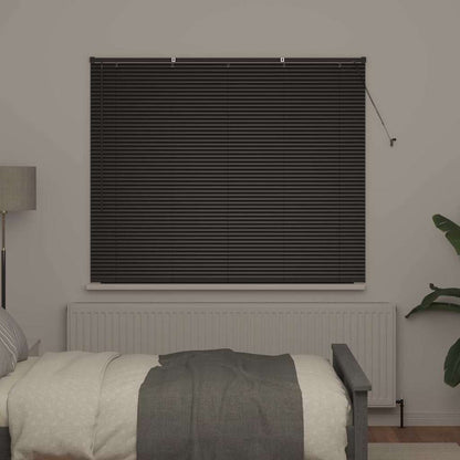 Venetian Blinds Height Adjustable Black 130 x 160 cm Aluminium