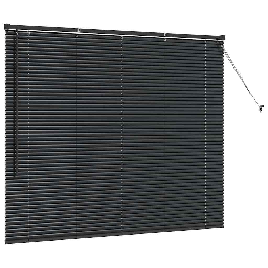 Venetian Blinds Height Adjustable Black 130 x 160 cm Aluminium
