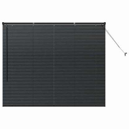 Venetian Blinds Height Adjustable Black 130 x 160 cm Aluminium