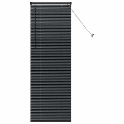 Venetian Blinds Height Adjustable Black 175 x 55 cm Aluminium