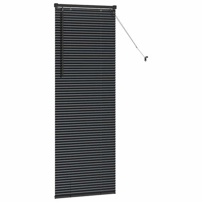 Venetian Blinds Height Adjustable Black 175 x 65 cm Aluminium