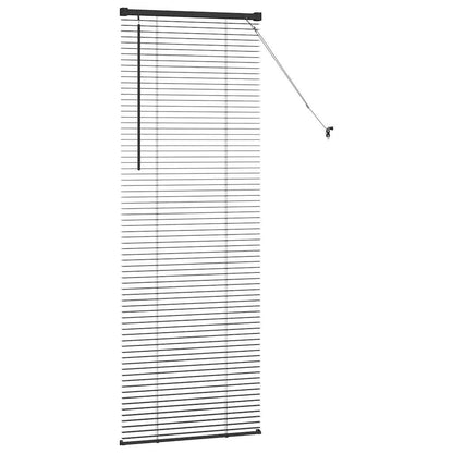 Venetian Blinds Height Adjustable Black 175 x 65 cm Aluminium