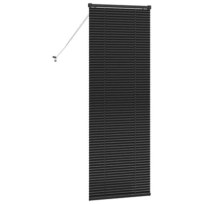 Venetian Blinds Height Adjustable Black 175 x 65 cm Aluminium