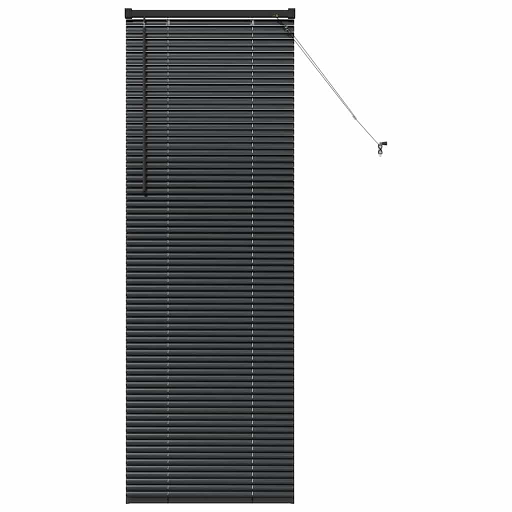 Venetian Blinds Height Adjustable Black 175 x 65 cm Aluminium