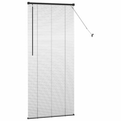 Venetian Blinds Height Adjustable Black 175 x 70 cm Aluminium
