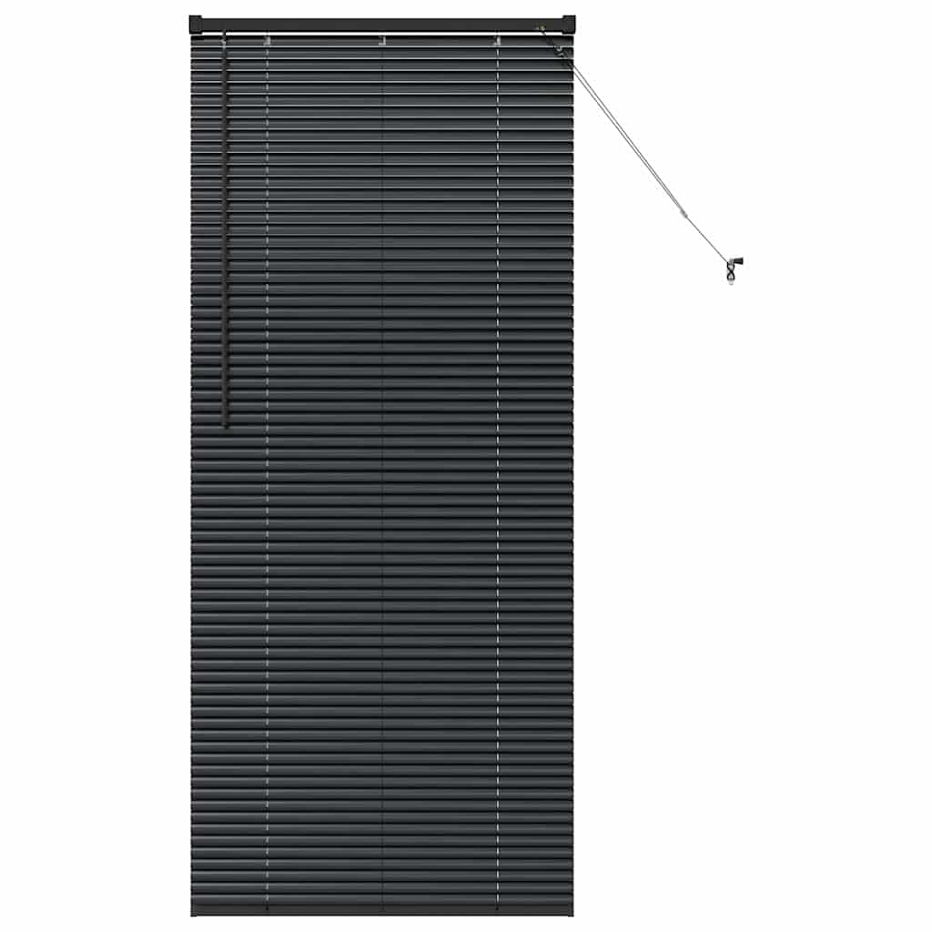 Venetian Blinds Height Adjustable Black 175 x 70 cm Aluminium