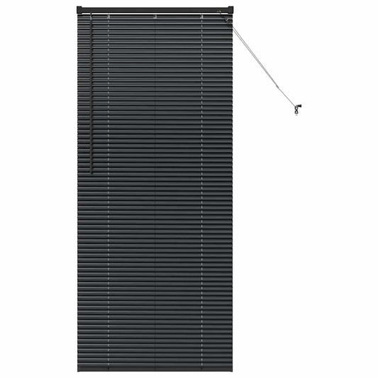 Venetian Blinds Black 175 x 80 cm Aluminium