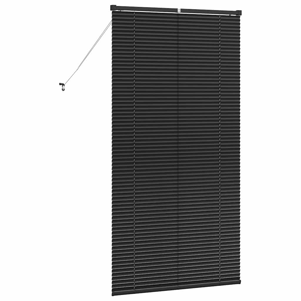 Venetian Blinds Height Adjustable Black 175 x 85 cm Aluminium