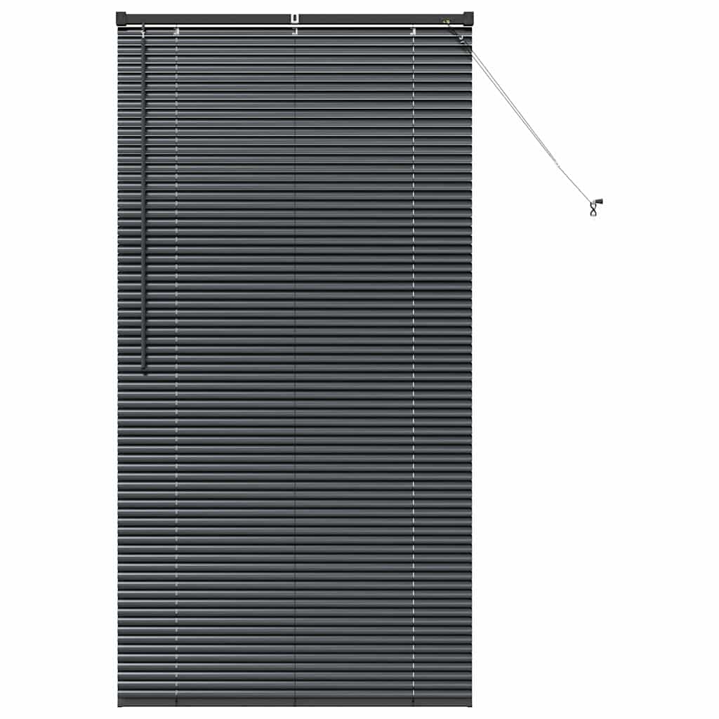 Venetian Blinds Height Adjustable Black 175 x 85 cm Aluminium