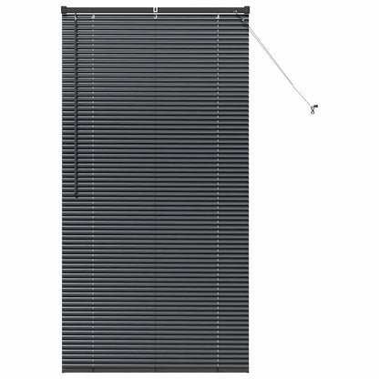 Venetian Blinds Height Adjustable Black 175 x 90 cm Aluminium