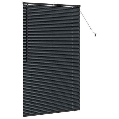 Venetian Blinds Height Adjustable Black 175 x 105 cm Aluminium