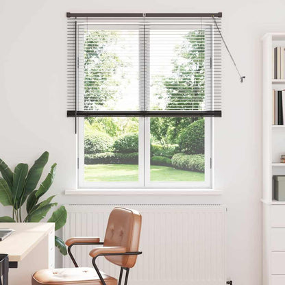 Venetian Blinds Height Adjustable Black 175 x 110 cm Aluminium