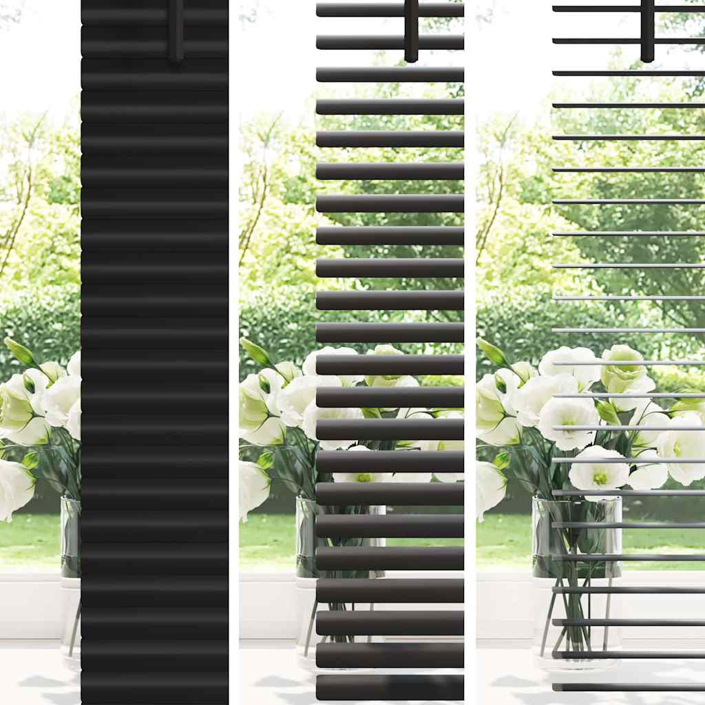 Venetian Blinds Black 175 x 110 cm Aluminium