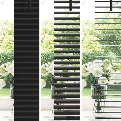 Venetian Blinds Black 175 x 110 cm Aluminium