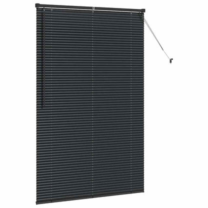 Venetian Blinds Height Adjustable Black 175 x 110 cm Aluminium
