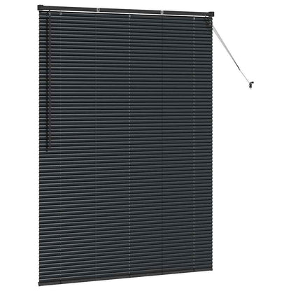 Venetian Blinds Height Adjustable Black 175 x 130 cm Aluminium