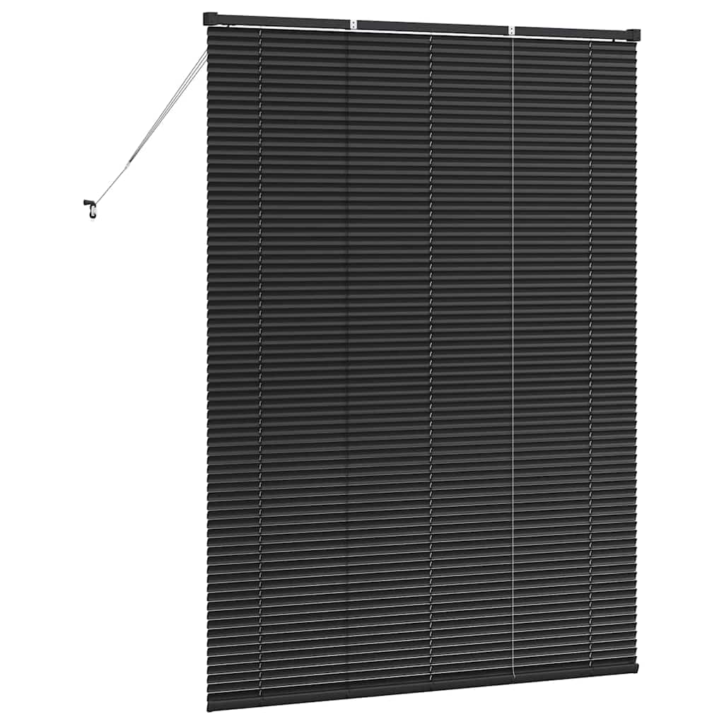 Venetian Blinds Height Adjustable Black 175 x 135 cm Aluminium