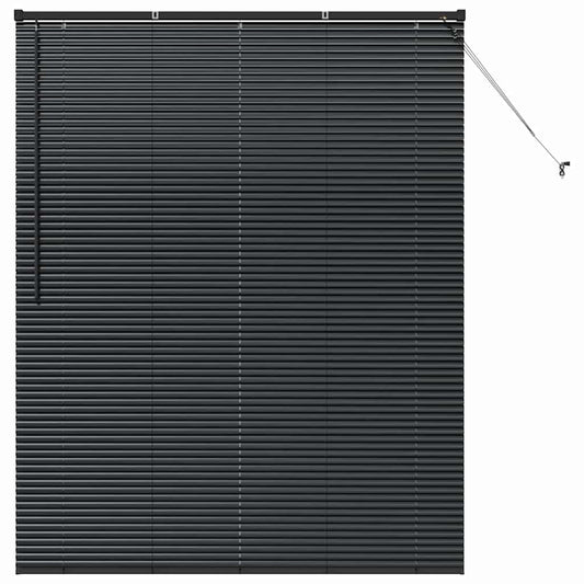 Venetian Blinds Black 175 x 145 cm Aluminium