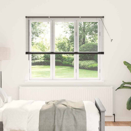 Venetian Blinds Black 175 x 155 cm Aluminium