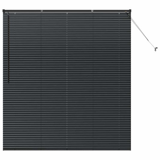 Venetian Blinds Black 175 x 155 cm Aluminium