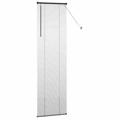 Venetian Blinds Height Adjustable Black 220 x 55 cm Aluminium