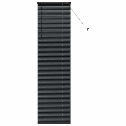Venetian Blinds Height Adjustable Black 220 x 55 cm Aluminium