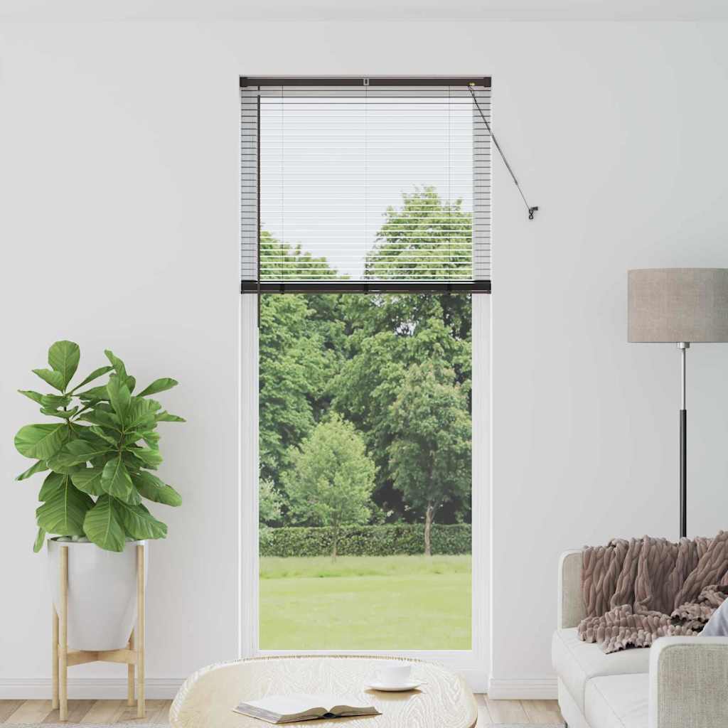 Venetian Blinds Height Adjustable Black 220 x 85 cm Aluminium