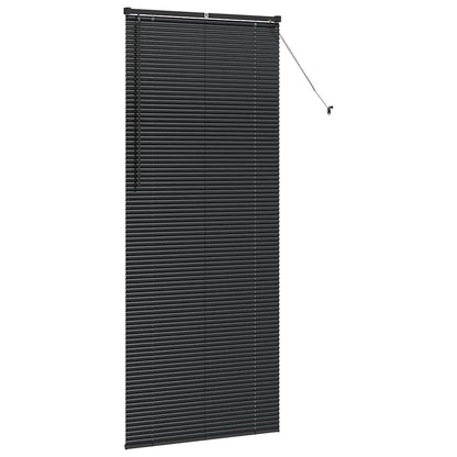 Venetian Blinds Height Adjustable Black 220 x 95 cm Aluminium
