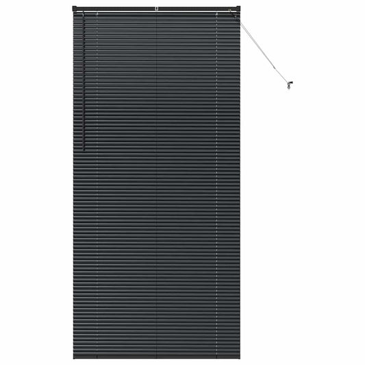 Venetian Blinds Black 220 x 105 cm Aluminium
